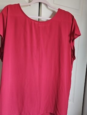 EVRI Mauve Scoop Neck Short Sleeve Blouse